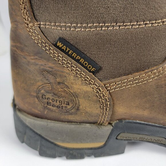 Georgia Boot Mens 10.5 Eagle One Steel Toe Waterproof Chelsea Work Boot - Picture 2 of 16